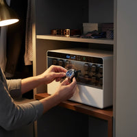 Drawer Watch Winder Biometric Lock Automatic Watch Winder Leather Finish Lockable for Wardrobe, Home