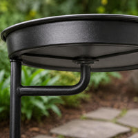 Bird Bath Feeder Combo Stable Base Outdoor Bird Bath Station Easy to Assemble
