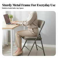 Upholstered Folding Chair Foldable Collapsible Seat Compact for Conference Room