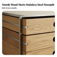 Modernist Design Multi-Drawer Cabinet on Metal Legs Large Capacity Chest of Drawers Modern Design Storage Furniture Sturdy and long-lasting for Apartment Dwellers, homeowners, Students, Bedroom, Living Room, Entryway, Office