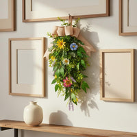 Teardrop Floral Wall Hanging Long Lasting Entryway Flower Decoration for Party