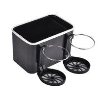 Car Trash Can with Lid, In-Car Storage Organizer for Cup Holder and Phone, ABS Material
