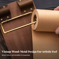 Hangable Retro Paper Roll Holder Easy Tear-Away Vintage Clipboard Notepad Decorative for Students, Cafe Owners, Study Room, Kitchen