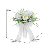 Artificial Blossom Arrangement Never Wilt House Decoration Lace Ribbon
