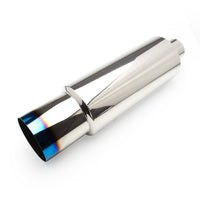 Stainless Steel Racing Exhaust Pipe Muffler Burnt Blue Tailpipe