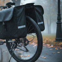 Load-Bearing Boards Double-Sided Pannier Bag Flap Closure Rear Pannier Bag Reflective Strips Cycle Accessory Large Capacity for Cargo Carrying, Cycling