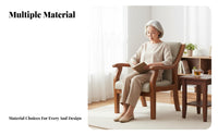 Padded Wood-Frame Armchair Sturdy and Long-Lasting Padded Reading Armchair
