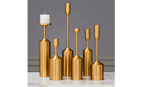 6 Pieces Gold Candlestick Holders Slender Candlestick Holder Set Classic