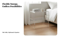 Clear Bedside Cabinet Luxury Design Transparent Accent Stand High-End