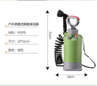 Multifunctional Camping Shower Manual Garden Outdoor High-Pressure Sprayer with 10-Function Water Gun