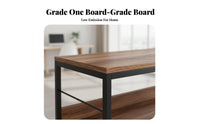 Multi-Tier Floor Shelf Large Capacity Shelving Single-Tier Space-Saving Exposed Design for Fromice Workers, Householders