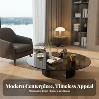 2-Tier circular table Modern design Living Room Furniture Minimalist Aesthetic Sturdy and Stable for Interior Designers