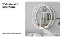 Wall-Mounted Display Shelf Nordic design Wire Frame Floating Shelf Space-Saving Sturdy for Decor fans, Homeowners, Bedroom
