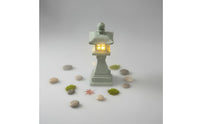 Japanese Stone Lantern Tabletop Lighting for Balcony, Bookshelf