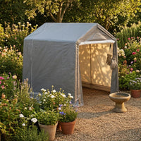 Storage Shelter Tent Gray Cover Storage Canopy Interior