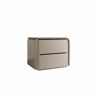 curved Nightstand with Drawer Light Luxury design Bedside Table for Home Office