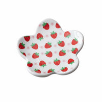 Creative Flower Ceramic Plate, European Style Fruit Tray, Multi-Functional Organizer, Cute Pattern, Macaron Colors, Party Decor