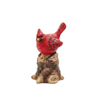 Songbird Bird Ornament Decorative Piece Resistant Tree-Stump Bird Ornament Textured for Indoor Display