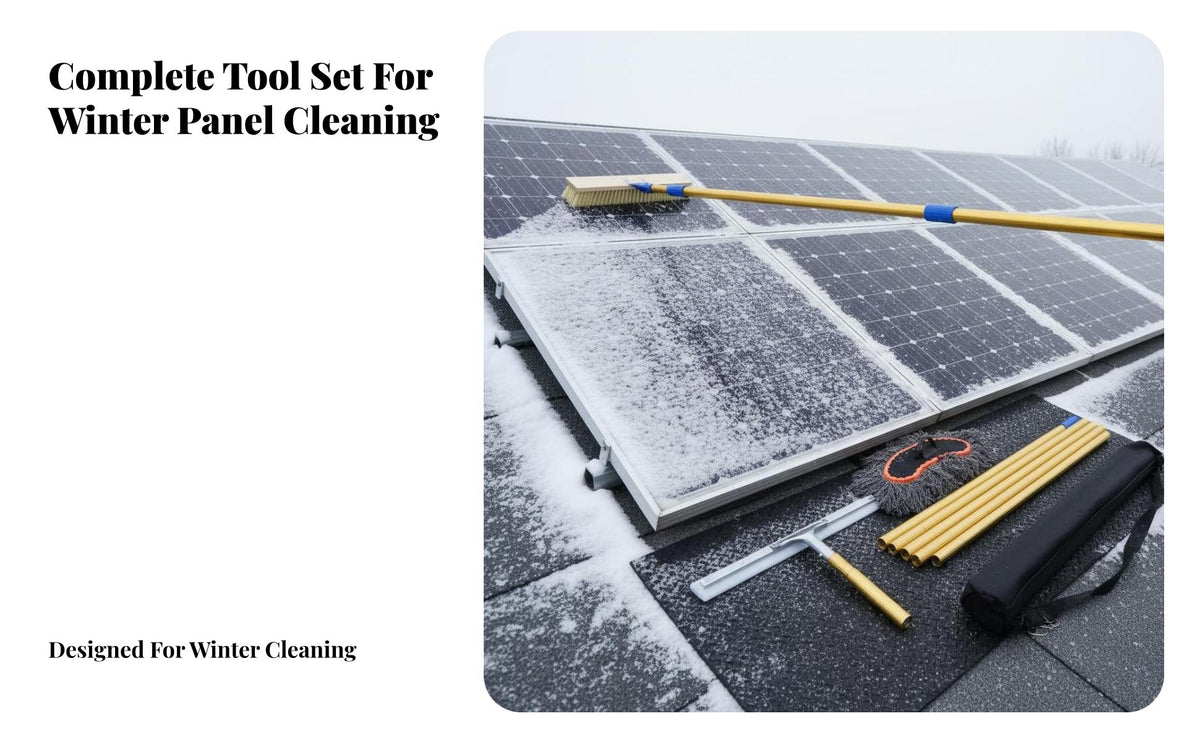 Photovoltaic Panel Snow Brush Lightweight Photovoltaic Panel Snow Extendable for Winter