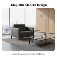 Curved Armchair and Table Set Modern Design Reception Seating Sintered Stone surface Ergonomic Comfort for Adults, Hotel Lobby