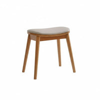 Padded Makeup Stool Compact Size Bean-Shaped Padded Stool Space-Saving for Women