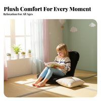 Plush Flower-Shaped Lounger Fully Filled Floor Chair Lightweight for Bay bay window