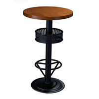 Counter Height Table and Stool Set Utilitarian Aesthetic 3-Piece High-Top Dining Set Space-Saving Easy Assembly for Students