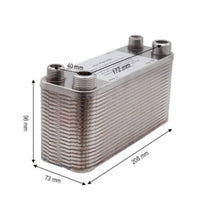 Stainless Steel Plate Wort Chiller Compact Beer Wort Cooler High-Efficiency Brazed Plate Heat Exchanger Sturdy for Homebrewers, Home Brewing