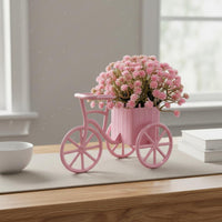 Artificial Flower Tricycle Pastoral Design Mini Tricycle Flower Decor Gift Idea