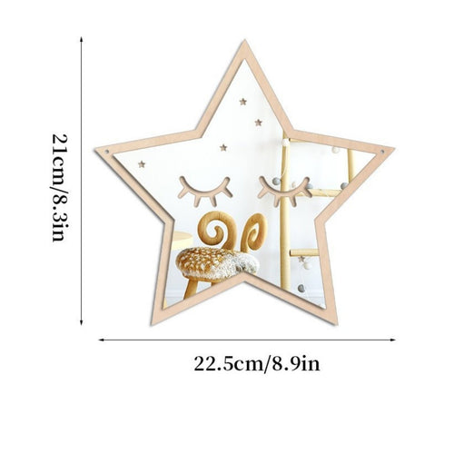 Creature Shaped Mirror Self Wooden Frame Wall Mirror Creative Design