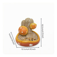 Fungi Bird Feeder Textured Garden Decor Spotted