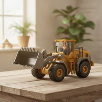 Wireless Control Loader Alloy Toy Loader with Front Scoop Construction Truck 2.4G Rechargeable for Children, Indoor Play