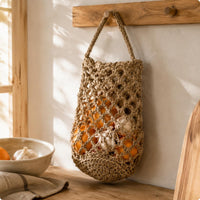 Wall Hanging Mesh Bag Space-Saving Handmade Hanging Storage Bag Breathable