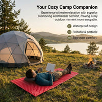 Camping Sleeping Mat XPE Foam, Foldable Ground Mat for Camping, Waterproof Tent Mattress 183x60cm, O - Image 3