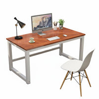 Simple Computer Desk Thickened Board Minimalist Writing Desk Spacious Desktop Modern Study Table for Students, Remote Workers, Dorm Room, Bedroom
