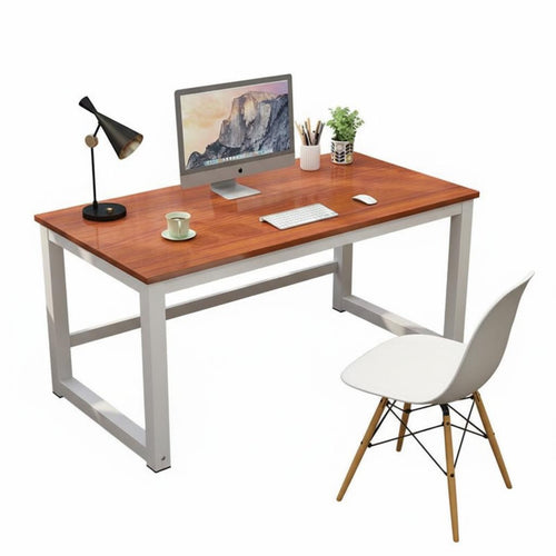 Simple Computer Desk Thickened Board Minimalist Writing Desk Spacious Desktop Modern Study Table for Students, Remote Workers, Dorm Room, Bedroom