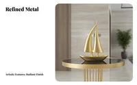 Sailboat Figurine favorable voyage Symbol Stylized Sailboat Figurine Gold accentuation
