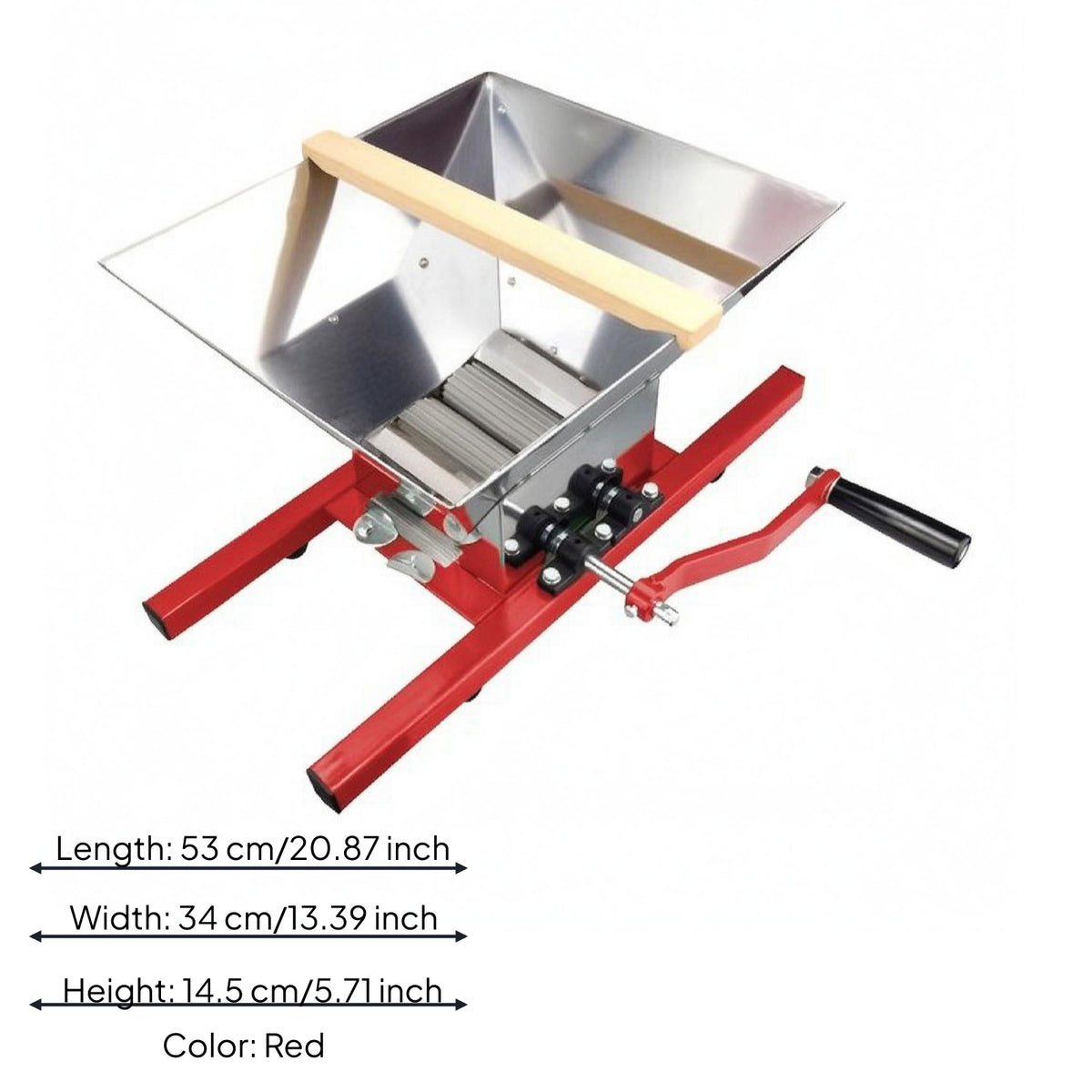 Manual Fruit Crusher Wooden Top Crossbar Hand-Cranked Fruit Crusher