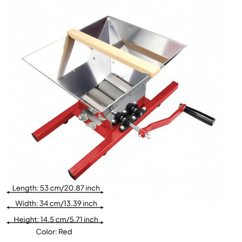 Manual Fruit Crusher Wooden Top Crossbar Hand-Cranked Fruit Crusher