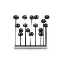 Flower-Cluster Sculpture Layered Metal Sculpture Decorative Floor Ornament for Hotel, Model Room