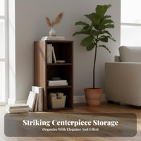 Durable Wood Wood Construction Cube Storage Organizer Multi-Functional bookcase Freestanding Low Cabinet Multipurpose for Book Lovers, Apartment Dwellers, Homeowners, Living Room, Study, Bedroom