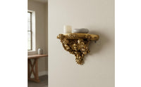 Decorative Resin Wall Shelf Space-Saving Ornate Hanging Rack Easy to Install