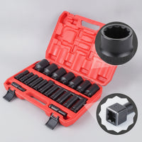 1/2-Inch Drive Deep Socket Set 20-Piece Impact Socket Set Rust-Resistant Tools Chrome Vanadium for Garage, Workshop