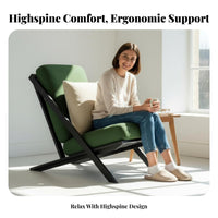Highsupport Single Sofa Cream design Lounge Chair Ergonomic for Balcony, Homeowners
