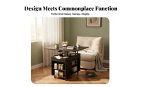 Multi-Functional Convertible Lift-Top Coffee Table Adjustable Height Lift-Top Coffee Table Mobile with Wheels Storage Furniture Space-Saving for Apartment Dwellers, Homeowners, Telecommuting Workers, Living Room, Small Areas, Bedroom, Balcony