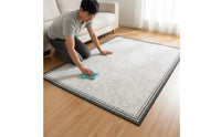 Wash-Non-Shedding Waterproof Living Room Carpet Wipeable Wipe-Clean Floor Mat Long-Lasting Modern Abstract Rug High Traffic Suitable for Bedroom, Bedside