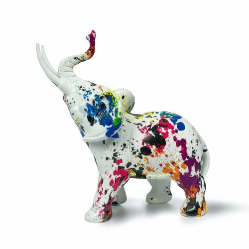 Resin Elephant Figurine Decorative Statue Compact for Office