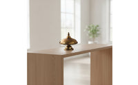 Pedestal Tray with Lid Aged Brass Pedestal Server with Dome Cake Stand with Dome Lid for Hosts, Home Stylists, Tea Party, Dining Table