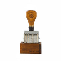 DIY Tool Roller Date Stamp Wooden Handle Adjustable Date Stamper Craft Supply for Crafters