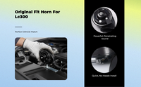 12V Waterproof High-Low Tone Car Horn for Explorer SUV LC300